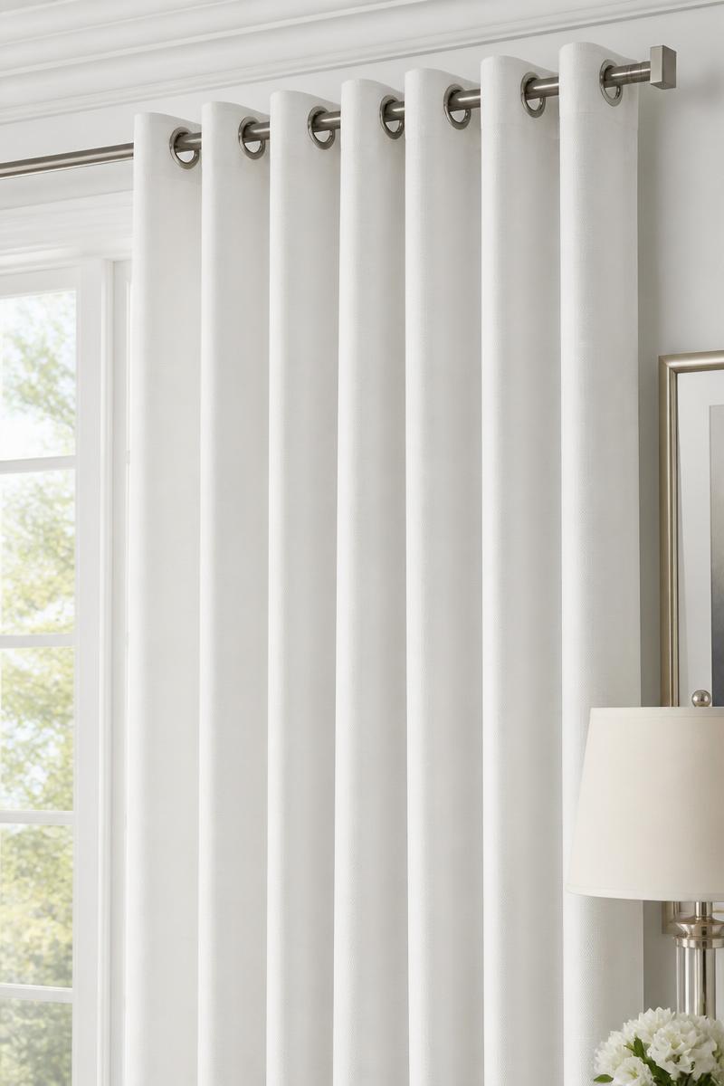Grommet drapery heading