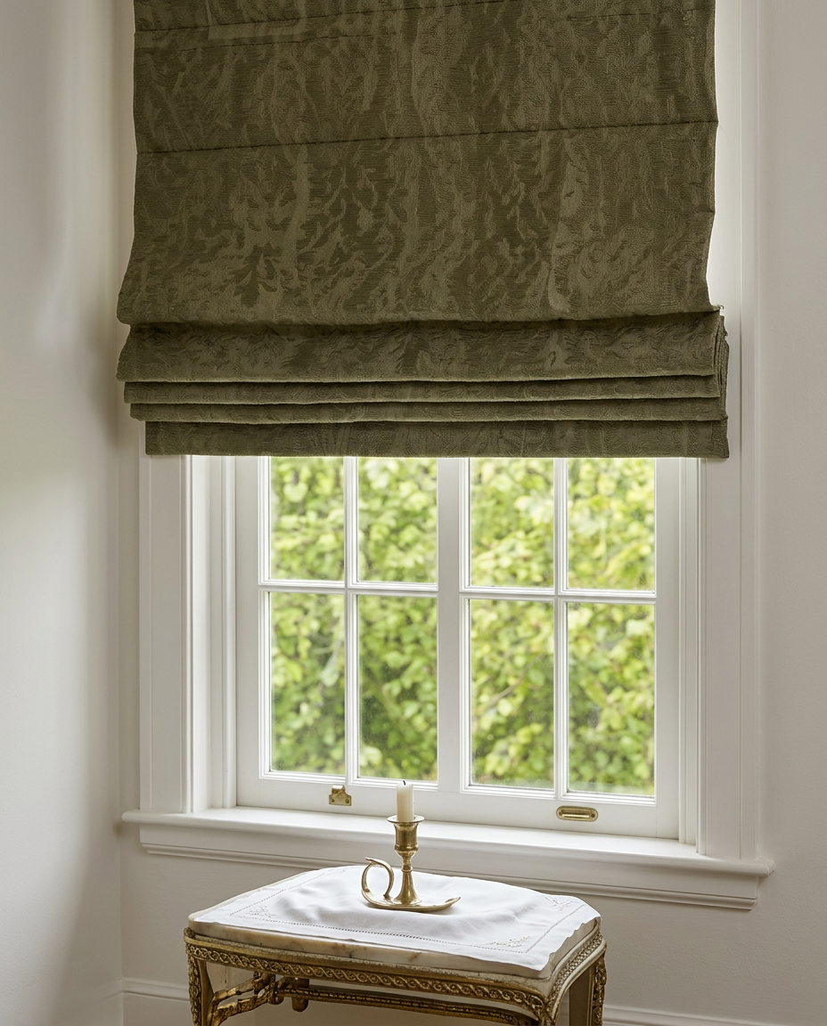 Hobbled Roman shade