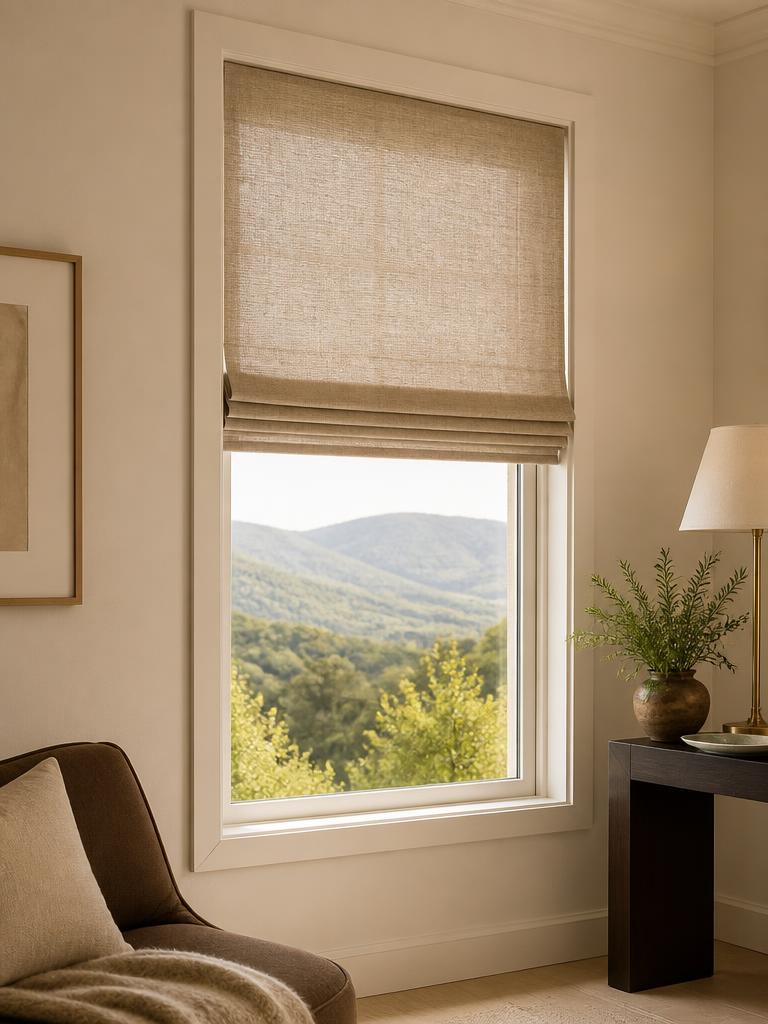 Motorized roman shades