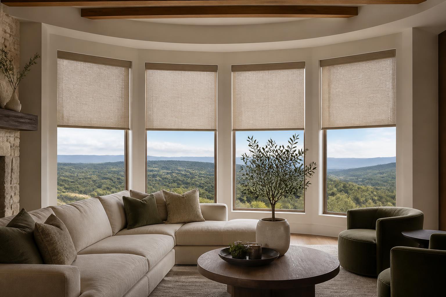 Shades window treatment example